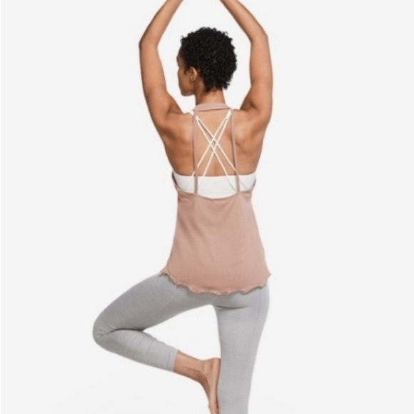 🆕 Nike Yoga Tank in Tan • Woman’s Size Small - Picture 2 of 9